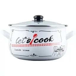 Кастрюля Gusto GT-T-122-LCW Lets cook 22 см 5.1 л белая(117664)