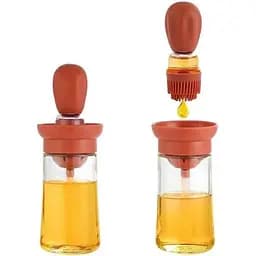 Диспенсер для олії та оцту Semi 180 мл із силіконовим пензлем Terracotta