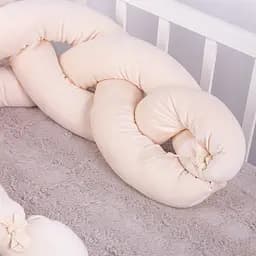 Коса захисна в ліжечко MirSon Kids Time 28-0004 Cream Velvet велюрова рожева - мініатюра 6