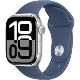 Смарт-годинник Apple Watch Series 10 GPS 42mm Silver Aluminum Case with Denim Sport Band S/M (MWWA3) [114979]