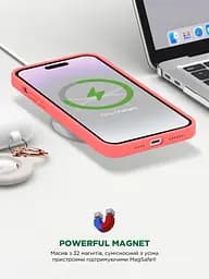 Силиконовый чехол с MagSafe для Apple iPhone 15, ICON2 MagCase, розовый, противоударный, панель с мягкой подкладкой, защита всего корпуса, поддержка беспроводной зарядки, совместим с защитными стеклами и пленками, ArmorStandart (ARM72732) - мініатюра 9