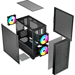 Корпус LogicConcept DART PRO ARGB MINI BLACK MESH без БП (AM-DART-PRO-ARGB-10) - мініатюра 5