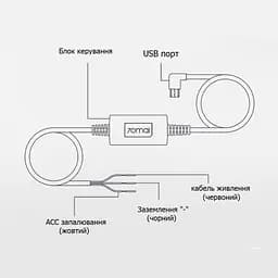 Кабель режиму паркування Xiaomi 70Mai Hardware Kit Micro-USB (Midrive UP02) - мініатюра 2