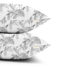 Комплект постільної білизни Cosas Palms CS5 Двоспальний сірий (LeafPalmGrey_El160-66Nevada_180) - мініатюра 4