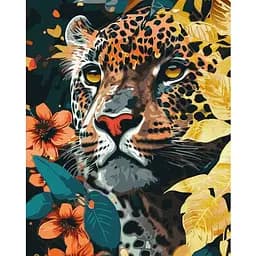 Картина по номерам Ideyka Опасный хищник KHO6528 с красками металлик 40х50 см