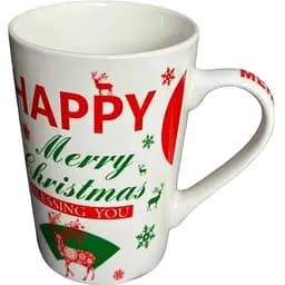 Чашка новогодняя Tanto T3696 керамика в подарочной упаковке 350 мл Белая