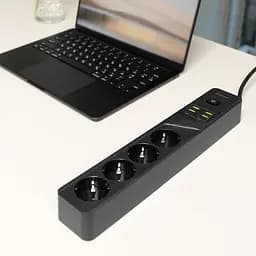Мережевий фільтр Proove Power Strip P-04 (4 розетки + 4 USB + 2 Type-C) 3M black (PSP442430001) - мініатюра 7