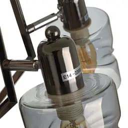 Люстра стельова Brille в спальню E14 40W BK (LK-668C/3) - мініатюра 5