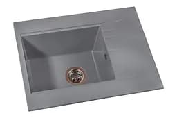 Кухонна мийка гранітна Miraggio Bodrum 650 gray 649x500x220 00206606, Сірий - мініатюра 2