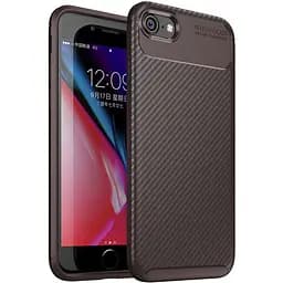 Чохол-накладка Toto TPU Carbon Fiber 1.5 mm Case Apple iPhone 7/8/SE 2020 Coffee