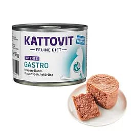 Корм для котів Kattovit Veterinary Gastro Duck 185г вологий лікувальний з качкою для захворювань ШКТ