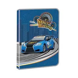 Тека на блискавці Kidis, А4, пластикова з глітером, Street Racing, спортивні машини, 7472 (В асортименті)