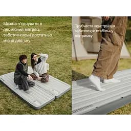 Матрац туристичний надувний одномісний Naturehike CNK2450WS035, 198х68х9.5 см, коричневий із вбудованою помпою для надування - мініатюра 5