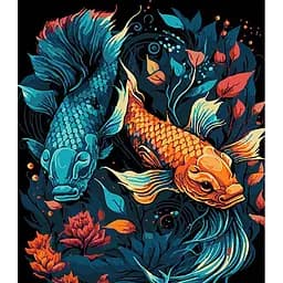 Картина по номерам Strateg Подводный мир на черном фоне 30х40 см