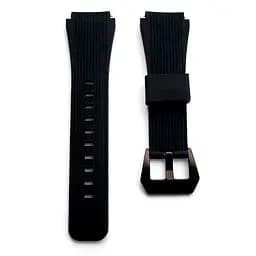 Ремінець для Mobvoi TicWatch SPro 3E3 - чорний силікон розмір L ширина кріплення 22мм чорна застібка Watchbands Galaxy C-Black (WB001GALAXYBLACKСBLACKMTSPE3) - мініатюра 2
