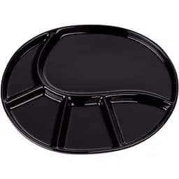 Тарілка для фондю Kela Vroni керамічна Vroni  28х22х2.5 см чорна (67405)