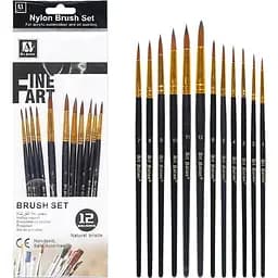 Набор кистей художественных Color-it с натуральной ворсой 12 шт. BR5812