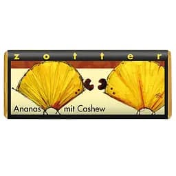 Шоколад Zotter Pineapple and Cashew молочний органічний 70 г