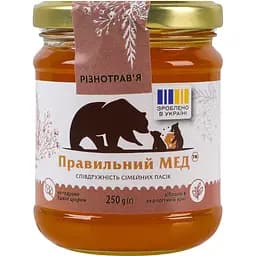 Мед разнотравья июня Правильний мед 250 г