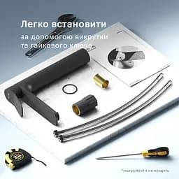 Змішувач для умивальника Am.Pm X-Joy високий black F85A92022 Чорний матовий - мініатюра 8