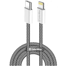 Дата кабель USB-C to Lightning 2.0m (PDF Fast Charging 27W) black ColorWay (CW-CBPDCL068-BK)