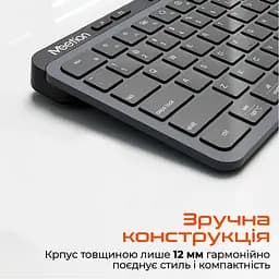 Клавіатура MeeTion WK330 Wireless/Bluetooth Black MT-WK330-A-RUA - мініатюра 6