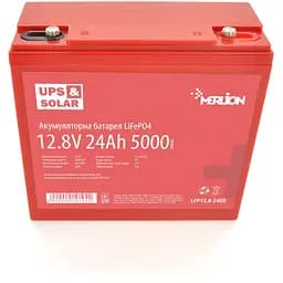 Литий-железо-фосфатный аккумулятор Merlion LiFePO4 12.8V 24AH (4S4P/BMS-30A), (166x175x125) for UPS, до 5000 циклов, Q6