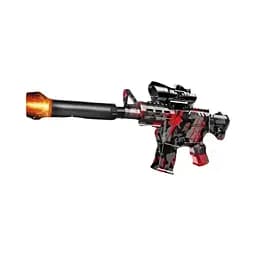 Автомат 1626-1, автоматический, стреляющий орбизами, аккумулятор 7.4V, глушитель с подсветкой, защитные очки