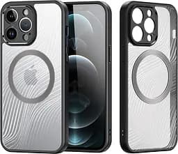 Чехол Tussvie для мобильного телефона iPhone 12 Pro, совместимый с MagSafe, противоударный чехол против царапин, полупрозрачный матовый