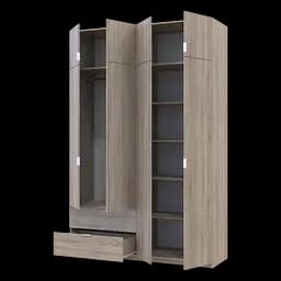 Розпашна Шафа для одягу Doros Лукас Дуб Сонома 160х50х240 (80737730) - мініатюра 2
