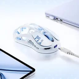 GravaStar Миша Mercury M1 Pro, magnesium alloy body, BT/WL/USB-A, RGB, Ice Blue - мініатюра 7