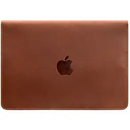 Кожаный чехол-конверт BlankNote на магнитах для MacBook Pro 16" Светло-коричневый Crazy Horse
