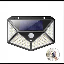 Вуличний настінний світильник Solar Lesko SH-100 на сонячній батареї з датчиком руху 100 LED-діодів - мініатюра 2