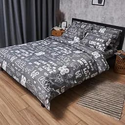 Пододеяльник Moon&Star Микросатин Premium Love Script King Size 220x240 см