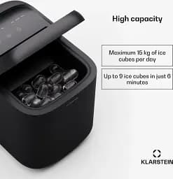 Льодогенератор Klarstein SparkIce Black (10046204) - мініатюра 2