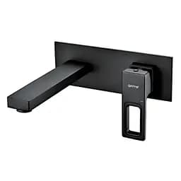 G1017-16 Змішувач для умивальника настінний чорний Gappo 1/8 Чорний матовий