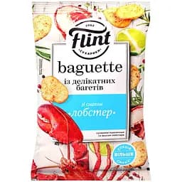 Сухарики пшеничные Flint Baguette со вкусом лобстера 60 г