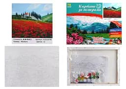 Набір для розпису по номерах Квіткове поле, TK Group, 30x40 см, 30796