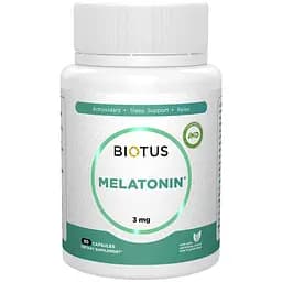 Мелатонін Biotus 3 мг 60 капсул