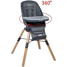 Стільчик для годування BabyGO 3 в 1 Carou 360°, сірий (5751) - мініатюра 2