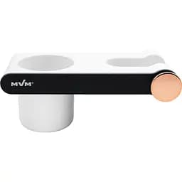 Полка МВМ My Home BP-33 с держателем для фена белая с черным (BP-33 WHITE/BLACK)