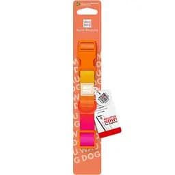 Нашийник для собак Waudog Nylon Recycled c QR паспортом градієнт розмір XL 2.5х37-58 см помаранчевий - мініатюра 4