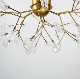 Нежный светильник с лепестками на 36 ламп в корпусе золото Line.F Цвет плафона Графитовый