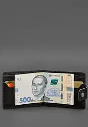 Шкіряне портмоне 13.1 затискач з хлястиком чорний краст - мініатюра 6
