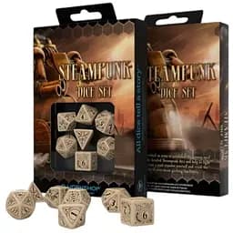 Набір кубиків Steampunk Beige & black Dice Set , 7 шт. (SSTE18)