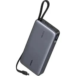 УМБ Ugreen 25000mAh 165W PD3.1/QC, USB-A,USB-С IN/OUT, with built in 2xUSB-C cables (PB552) Gray