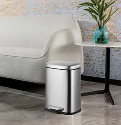 Відро для сміття Mixxus Premium Style-TC0305 SS Color з плавним закриттям прямокутне 5 л нержавійка (MI7060)  - мініатюра 3
