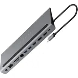 Підставка для ноутбука Powerology з багатопортовим концентратором 11 в 1 VGA, USB Type C, Ethernet, HDM - мініатюра 2