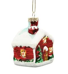 Елочное украшение "Заснеженный домик" 5,3*5,3*7,6 см, YQ1409343