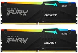 Модуль пам'яті Kingston Fury DDR5 32GB (2x16) 6800MHz Beast Black RGB EXPO (KF568C34BBEAK2-32)